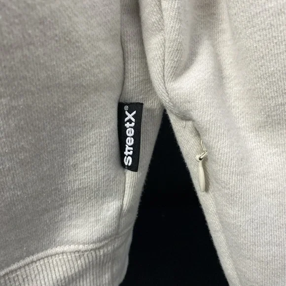 StreetX Sweatshirt Ivory SPELLOUT‎ Large Streetwear Urban 90's